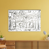 Arabische astrologen, kopie van een afbeelding van canvas afdruk (Insitu (Woonkamer))