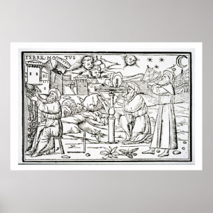 Arabische astrologen, kopie van een afbeelding van poster