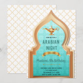 Arabische avond verjaardagsfeest uitnodiging (Voorkant / Achterkant)