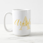 Arabische benaming betekent monogram A gouden geel Koffiemok (Links)