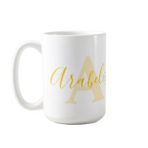 Arabische benaming betekent monogram A gouden geel