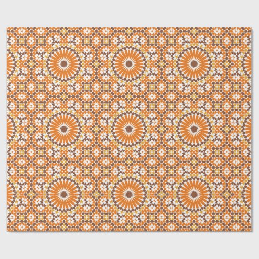Arabische Boho Cirkels Geometrisch Marokkaans Sina Cadeaupapier (Vlak)