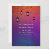 Arabische Bollywood-huwelijksfoto Save The Date (Voorkant)