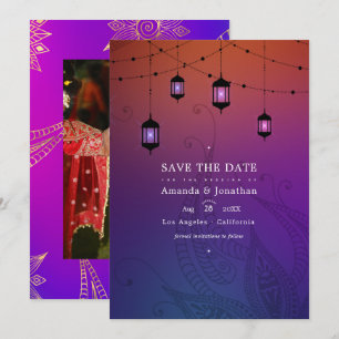 Arabische Bollywood-huwelijksfoto Save The Date