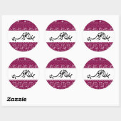 Arabische bruiloft Mabrook Ronde Sticker (Vel)