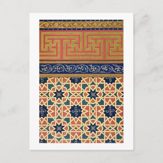 Arabische decoratieve design (kleurenlitho) briefkaart (Voorkant)