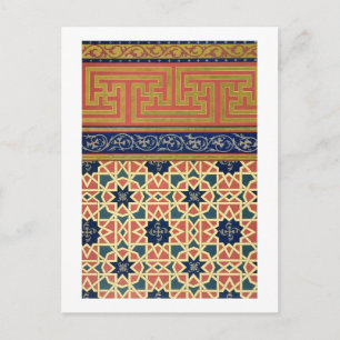 Arabische decoratieve design (kleurenlitho) briefkaart