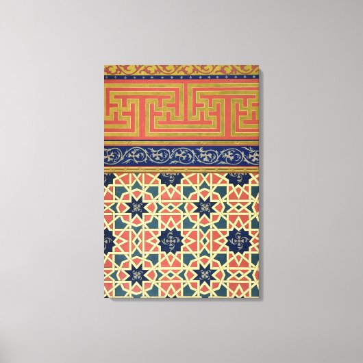Arabische decoratieve design (kleurenlitho) canvas afdruk (Voorkant)