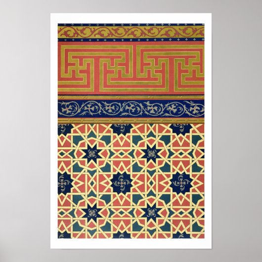 Arabische decoratieve design (kleurenlitho) poster (Voorkant)