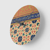 Arabische decoratieve design (kleurenlitho) ronde klok (Hoek)