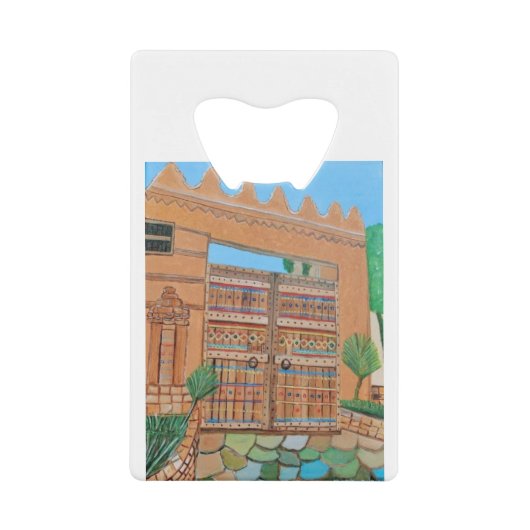 Arabische deur creditkaart flessenopener (Voorkant)