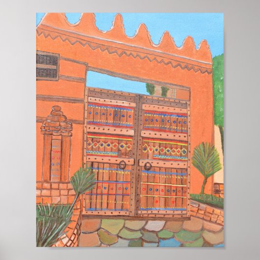Arabische deur poster (Voorkant)