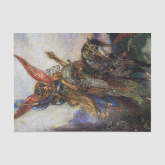 “Arabische dichter” Engel kunst door Gustave Morea Tissuepapier (Voorkant)