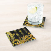 Arabische Embroidery Glazen Onderzetter (Schuin)