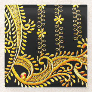 Arabische Embroidery Glazen Onderzetter