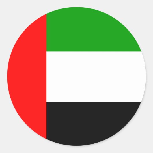 Arabische Emiraten Hoge kwaliteit vlag Ronde Sticker (Voorkant)