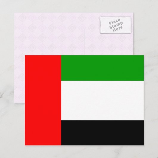 Arabische Emiraten Vlag van hoge kwaliteit Briefkaart (Voorkant / Achterkant)