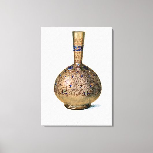 Arabische fles, bord IX van een eind 19e eeuw alb Canvas Afdruk (Voorkant)
