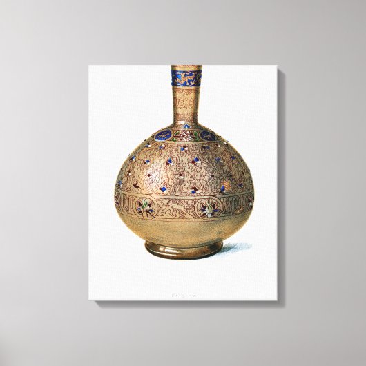 Arabische fles, bord IX van een eind 19e eeuw alb Canvas Afdruk (Voorkant)