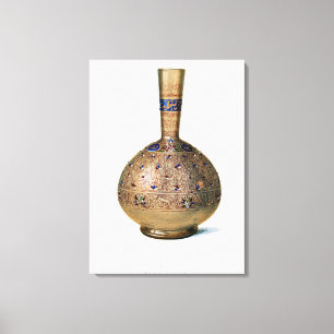 Arabische fles, bord IX van een eind 19e eeuw alb Canvas Afdruk