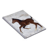 Arabische Foal in de sneeuw Notitieboek (Rechterzijde)