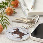 Arabische Foal in de sneeuw Sleutelhanger (Voorkant Rechts)