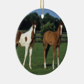 Arabische Foalen in grijs veld Keramisch Ornament (Rechts)