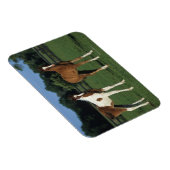 Arabische Foalen in grijs veld Magneet (Rechterzijde)