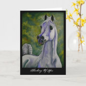 Arabische het paardkaart "drinkd van de Wind" Kaart (Gele Bloem)