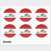 Arabische Huwelijk Mabrook Ronde Sticker (Vel)