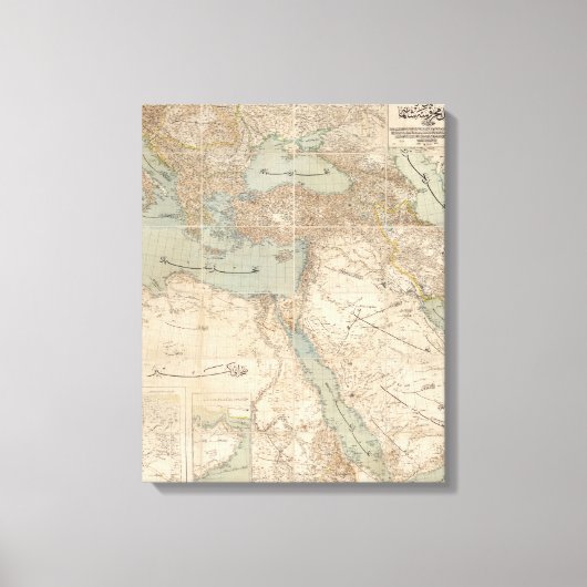 Arabische kaart voor het Midden-Oosten Canvas Afdruk (Voorkant)