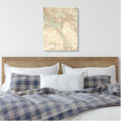 Arabische kaart voor het Midden-Oosten Canvas Afdruk (Insitu (Slaapkamer))