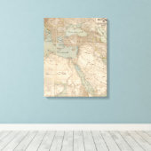 Arabische kaart voor het Midden-Oosten Canvas Afdruk (Insitu (Houten vloer))