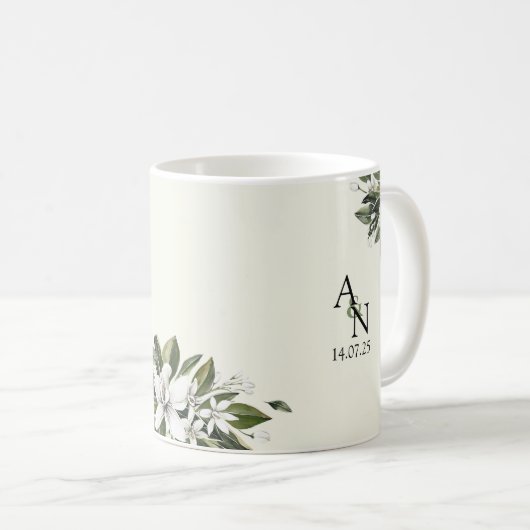 Arabische Kalligrafie & Aquarel Sinaasappel Blosso Koffiemok (Voorkant rechts)