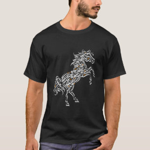 Arabische kalligrafie Arabische paard Al-Mutanabbi T-shirt