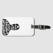 Arabische kalligrafie bagage labels (Voorkant (horizontaal))