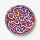 Arabische kalligrafie kunst papieren bordje (Voorkant)