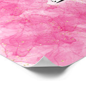 Arabische kalligrafie "Licht op licht" in roze Poster (Hoek)