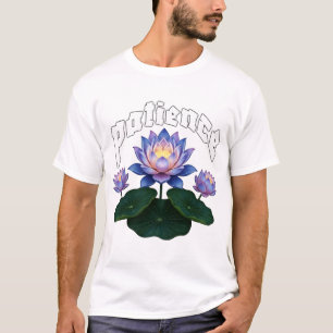 Arabische kalligrafie Sabr Geduld - Zen Lotus Bloe T-shirt