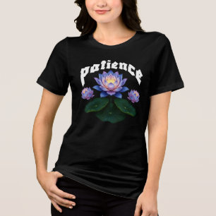 Arabische kalligrafie Sabr Geduld - Zen Lotus Bloe Tri-Blend Shirt