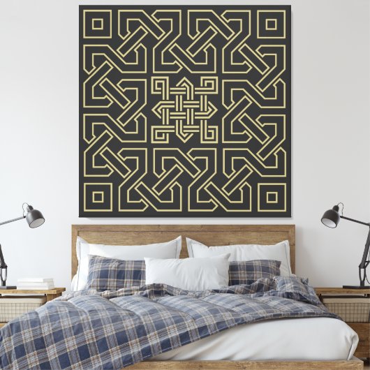 Arabische kalligrafielensymbool islamische versier canvas afdruk (Insitu (Slaapkamer))