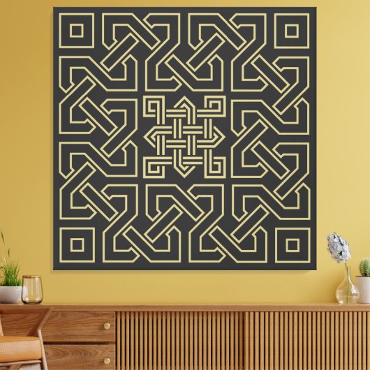 Arabische kalligrafielensymbool islamische versier canvas afdruk (Insitu (Woonkamer))