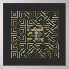 Arabische kalligrafielensymbool islamische versier poster