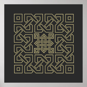 Arabische kalligrafielensymbool islamische versier poster