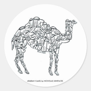 ARABISCHE KAMEEL RONDE STICKER