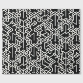 Arabische Kexogons en lijnen Geometrisch Patroon Cadeaupapier (Vlak)