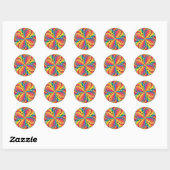 Arabische kleuren ronde sticker (Vel)