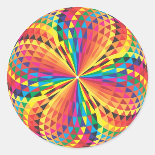 Arabische kleuren ronde sticker (Voorkant)