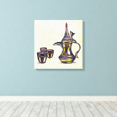 Arabische koffie canvas afdruk (Insitu (Houten vloer))