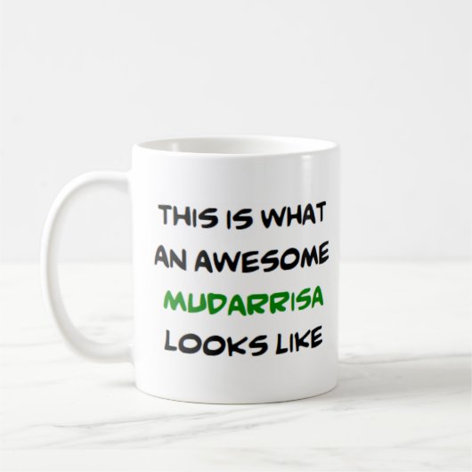 arabische leraar mudarrisa , geweldige koffiemok (Links)